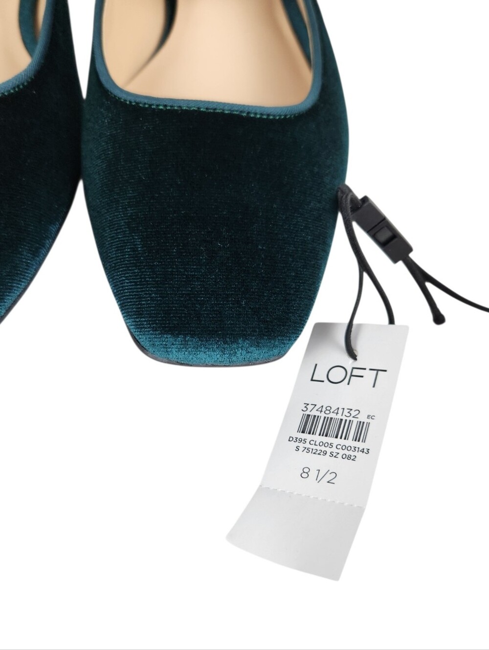 LOFT Brillant Emerald Green Velvet Missy Ballet Flats 751229 NWT Womens Size 8.5 - Picture 13 of 13